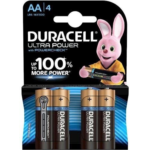 Duracell Ultra Power AA/LR6 elementai, 4 vnt цена и информация | Elementai | pigu.lt