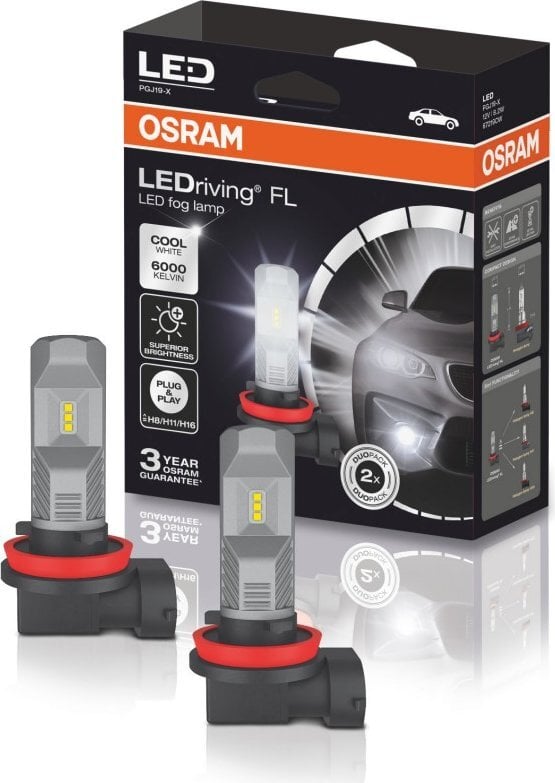 Osram lemputės H11/H8/H16 12V 8.2W PGJ19-X kaina ir informacija | Automobilių lemputės | pigu.lt