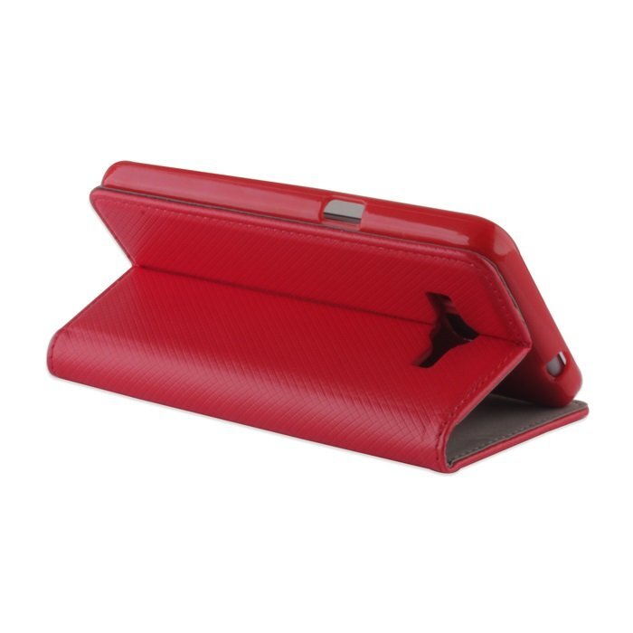 TakeMe Smart Magnetic Fix Book Case without clip Samsung Galaxy Note10 (N970F) Red цена и информация | Telefono dėklai | pigu.lt