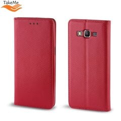 TakeMe Smart Magnetic Fix Book Case without clip Samsung Galaxy Note10 (N970F) Red kaina ir informacija | Telefono dėklai | pigu.lt