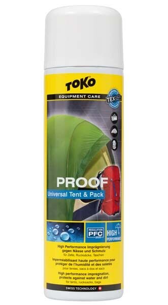 Inventoriaus impregnantas Toko Tent & Pack Proof kaina ir informacija | Turistinio inventoriaus, drabužių ir avalynės priežiūros priemonės | pigu.lt
