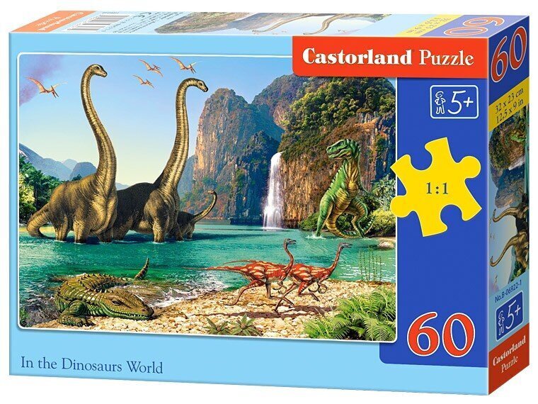 Dėlionė Castorland In the Dinosaurus World, 60 detalių kaina ir informacija | Dėlionės (puzzle) | pigu.lt