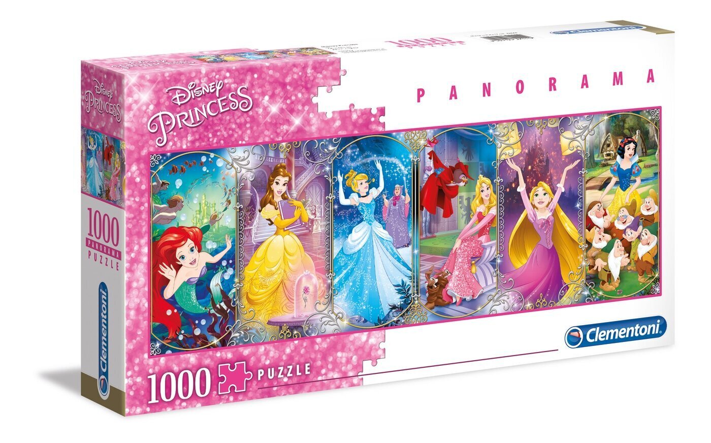 Dėlionė Clementoni Panorama Disnėjaus Princesės (Disney Princess), 39444, 1000 d. kaina ir informacija | Dėlionės (puzzle) | pigu.lt