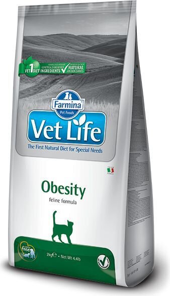 Farmina Vet Life Obesity sausas maistas katėms su vištiena, 2 kg цена и информация | Sausas maistas katėms | pigu.lt