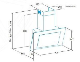 Edesa ECV-9831 GBK цена и информация | Вытяжки на кухню | pigu.lt