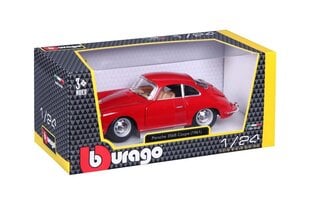 Коллекционный автомобиль 1/24 Porsche 356B Coupe 1961, 18-22079. цена и информация | Игрушки для мальчиков | pigu.lt