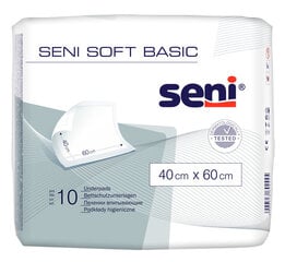 Paklotai SENI Soft, 40x60cm, 10 vnt. kaina ir informacija | Tamponai, higieniniai paketai, įklotai | pigu.lt