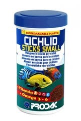 Prodac Cichlid Sticks Small mažos lazdelės ciklidams 250ml 90g kaina ir informacija | Maistas žuvims | pigu.lt