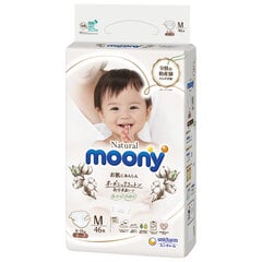 Японские подгузники Moony Natural M 6-11​ кг, 46 шт. цена и информация | Moony Товары для детей и младенцев | pigu.lt