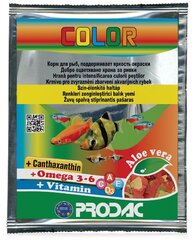 Prodac Color хлопья для более ярких цветов 12г цена и информация | Корм для рыб | pigu.lt