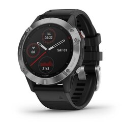 Garmin Fenix 6, Black with Silver Hardware цена и информация | Смарт-часы (smartwatch) | pigu.lt