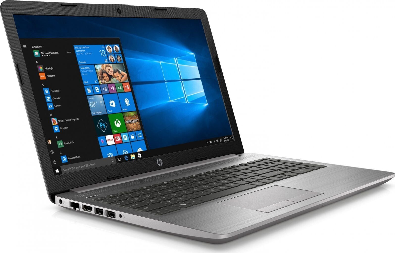 HP Laptop HP 250 G7 (6EC69EA) i3-7020U | 15,6" FHD | 8GB | 256GB SSD | Int | NoOS Asteroid Silver kaina ir informacija | Nešiojami kompiuteriai | pigu.lt