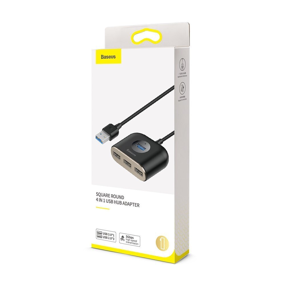 Kabelis Baseus USB Type C 1 x USB 3.0 + 3 x USB 2.0 100cm CAHUB-AY01 kaina ir informacija | Laidai telefonams | pigu.lt