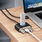 Kabelis Baseus USB Type C 1 x USB 3.0 + 3 x USB 2.0 100cm CAHUB-AY01 kaina ir informacija | Laidai telefonams | pigu.lt