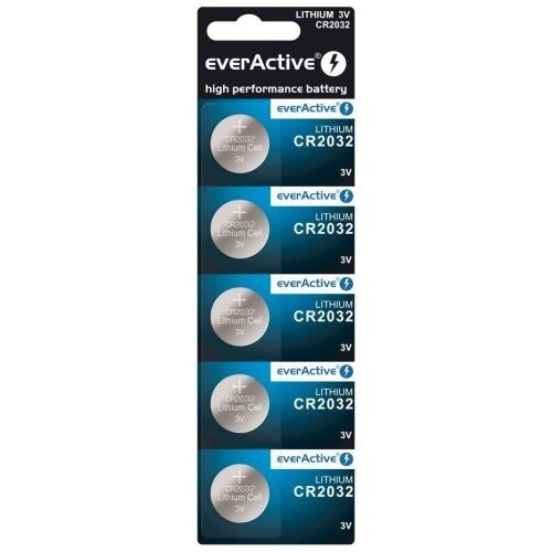 EVERACTIVE CR2032-5BB BLISTER PACK 5PCS. цена и информация | Akumuliatoriai fotoaparatams | pigu.lt