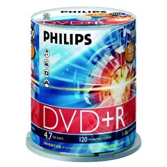 Philips DVD+R 4.7GB Cake box 100 kaina ir informacija | Vinilinės plokštelės, CD, DVD | pigu.lt