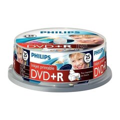 Компакт-диск Philips DVD+R 4.7GB CAKE BOX, 25 шт. цена и информация | Виниловые пластинки, CD, DVD | pigu.lt