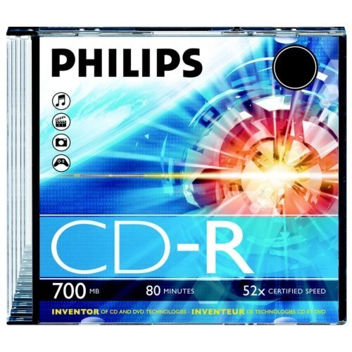 Philips CD-R 80 700MB kaina ir informacija | Išorinių kietųjų diskų dėklai | pigu.lt