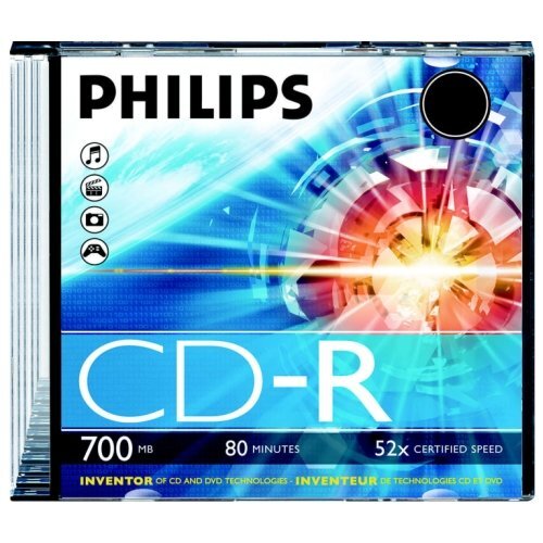 Philips CD-R 80 700MB Slim Case kaina ir informacija | Vinilinės plokštelės, CD, DVD | pigu.lt