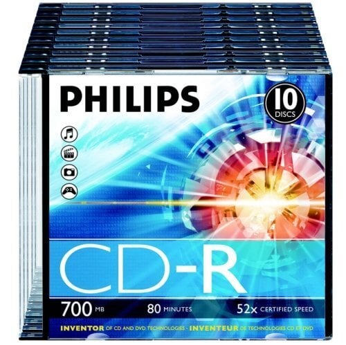 Philips CD-R 700 MB 52 x CR7D5NS10/00 kaina ir informacija | Vinilinės plokštelės, CD, DVD | pigu.lt