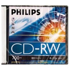 Компакт-диск Philips CD-RW700 4X-12X в коробочке цена и информация | Виниловые пластинки, CD, DVD | pigu.lt