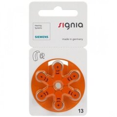 SIEMENS HEARING 13 (A13) BLISTER 6vnt цена и информация | Батарейки | pigu.lt