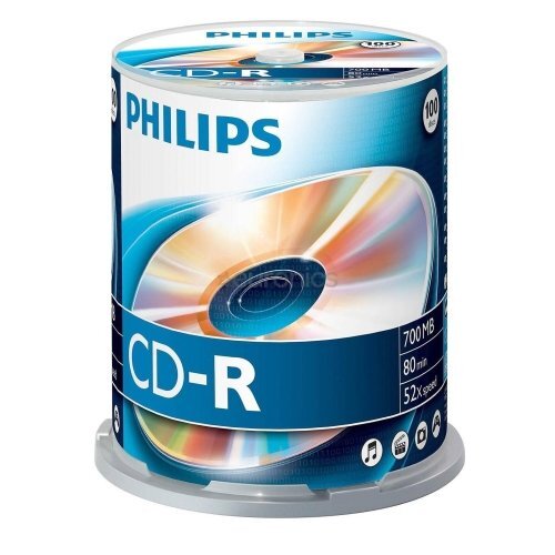 Philips CD-R 80 700MB CAKE BOX 100 цена и информация | Vinilinės plokštelės, CD, DVD | pigu.lt