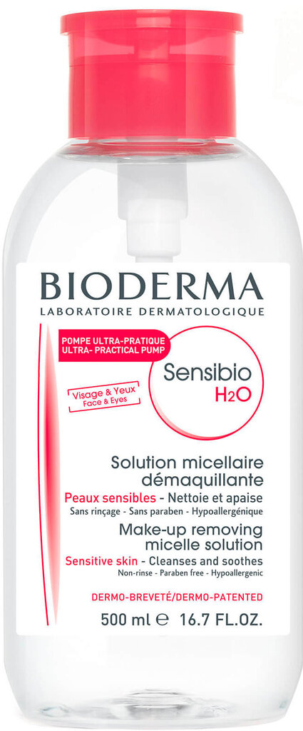 Micelinis vanduo Bioderma Sensibio H2O, 500 ml kaina ir informacija | Veido prausikliai, valikliai | pigu.lt