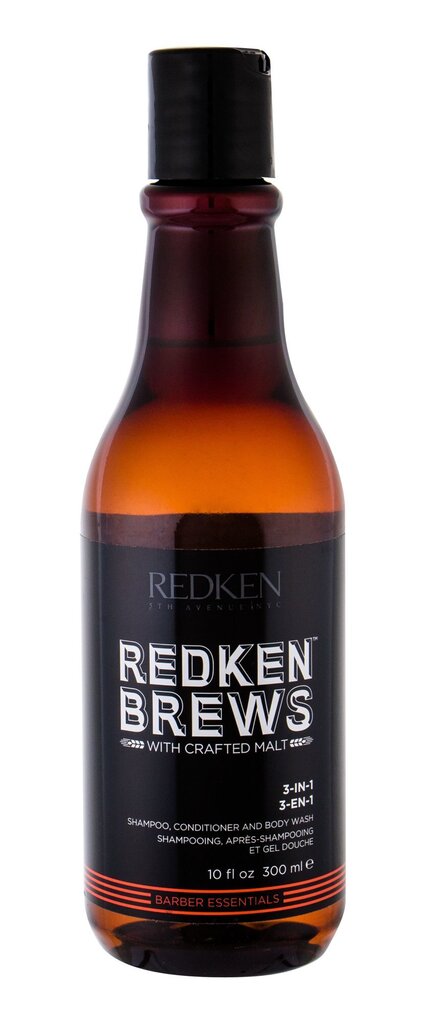 Šampūnas-kondicionierius-dušo želė vyrams Redken Brews 3in1 300 ml kaina ir informacija | Šampūnai | pigu.lt