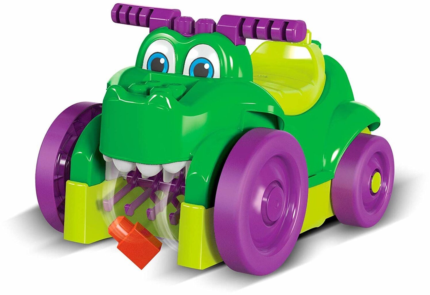 Paspiriama mašinėlė su kaladėlėmis Mega Bloks® Krokodilas, 25 d., GFG22 kaina ir informacija | Žaislai kūdikiams | pigu.lt