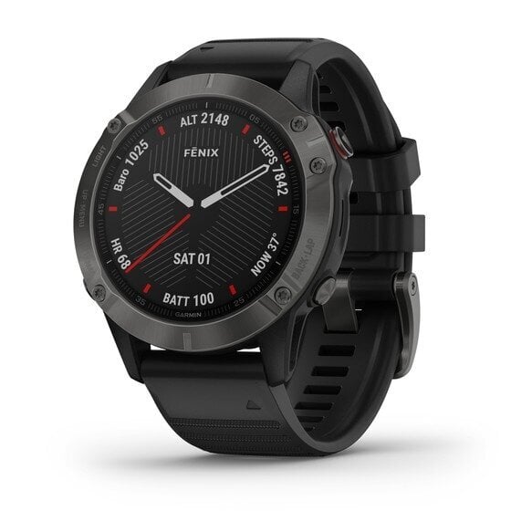 Garmin fēnix® 6 Sapphire Carbon Grey DLC/Black цена и информация | Išmanieji laikrodžiai (smartwatch) | pigu.lt