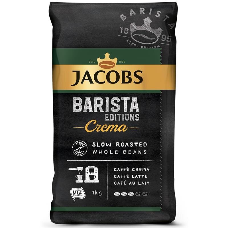 Kavos pupelės Jacobs Barista Crema, 1 kg kaina ir informacija | Kava, kakava | pigu.lt