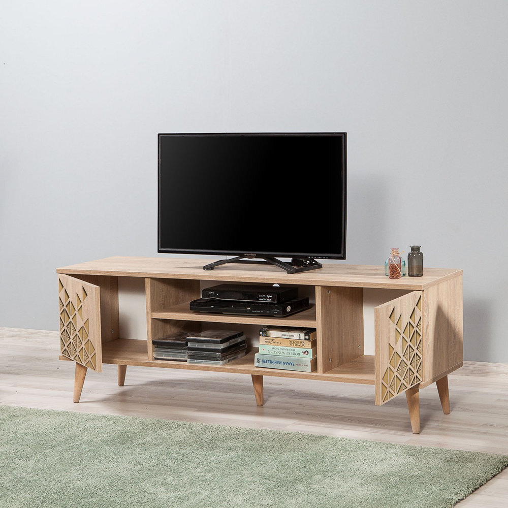 TV staliukas Selsey Smartser 140 cm, rudas/ąžuolo spalvos цена и информация | TV staliukai | pigu.lt