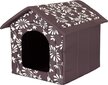 Guolis-būda Hobbydog R1 gėlės, 38x32x38 cm, rudas kaina ir informacija | Guoliai, pagalvėlės | pigu.lt