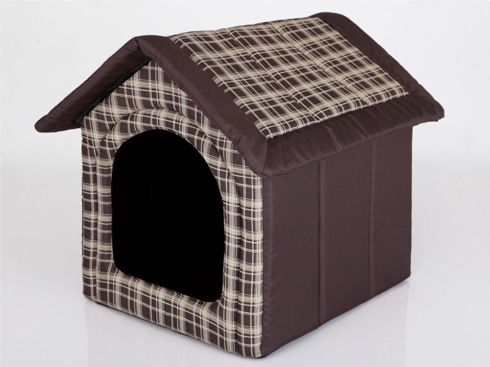 Guolis-būda Hobbydog R1 langeliai, 38x32x38 cm, rudas цена и информация | Guoliai, pagalvėlės | pigu.lt