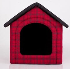 Лежак-конура Hobbydog R1 клеточки, 38x32x38 см, красный цена и информация | Лежаки, домики | pigu.lt