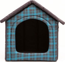Лежак-конура Hobbydog R1 окна, 38x32x38 см, серый/синий цена и информация | Лежаки, домики | pigu.lt