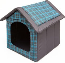 Guolis-būda Hobbydog R1 langeliai, 38x32x38 cm, pilkas/mėlynas kaina ir informacija | Guoliai, pagalvėlės | pigu.lt