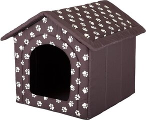 Лежак-конура Hobbydog R2 следы, 44x38x45 см, коричневый цена и информация | Лежаки, домики | pigu.lt
