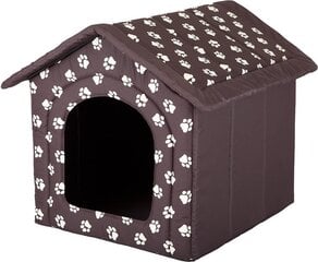 Guolis-būda Hobbydog R3 pėdutės, 52x46x53 cm, rudas kaina ir informacija | Guoliai, pagalvėlės | pigu.lt