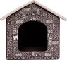 Guolis-būda Hobbydog R3 užrašai, 52x46x53 cm, rudas kaina ir informacija | Guoliai, pagalvėlės | pigu.lt