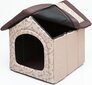Guolis-būda Hobbydog R3 kauliukai, 52x46x53 cm, smėlio spalvos kaina ir informacija | Guoliai, pagalvėlės | pigu.lt