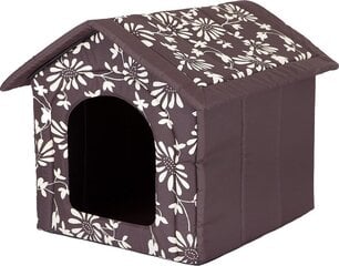 Guolis-būda Hobbydog R4 gėlės, 60x55x60 cm, rudas kaina ir informacija | Guoliai, pagalvėlės | pigu.lt