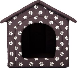 Лежак-конура Hobbydog R6 следы, 76x72x74 см, коричневый цена и информация | Лежаки, домики | pigu.lt