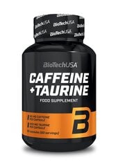 Maisto papildas Biotech Caffeine + Taurine 60 kaps. kaina ir informacija | Energetikai | pigu.lt