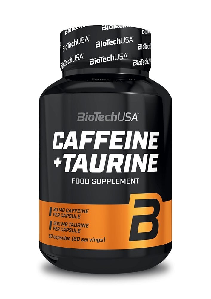 Maisto papildas Biotech Caffeine + Taurine 60 kaps. цена и информация | Energetikai | pigu.lt