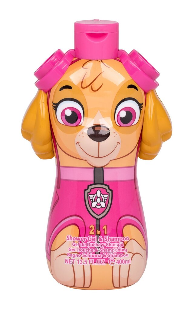 Šampūnas ir dušo želė mergaitėms Nickelodeon Šunyčiai Patruliai (Paw Patrol) Skye 400 ml kaina ir informacija | Kosmetika vaikams ir mamoms | pigu.lt