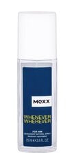 Дезодорант-спрей для мужчин Mexx Whenever Wherever 75 ml цена и информация | Мужская парфюмированная косметика | pigu.lt