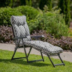 Шезлонг Patio Lena Lounger, серый/белый цена и информация | Лежаки | pigu.lt