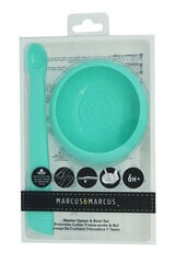 Комплект ложки для кормления с совком и миской Marcus & Marcus Blue цена и информация | Детская посуда, контейнеры для молока и еды | pigu.lt